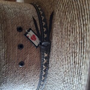 Stylish Straw Hat with Black Accents